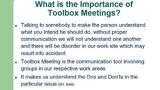 How to Conduct  Toolbox Meeting HSE Professionals