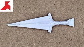 DIY -  How to make CINQUEDEA, a wide dagger from A4 paper