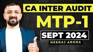 ICAI Exam Questions for CA Inter Audit MTP 1 Sep 24 | ICAI September 2024 Exams | Neeraj Arora