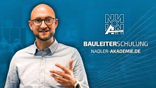 NADLER Bauleiterschulung - Jetzt buchen!