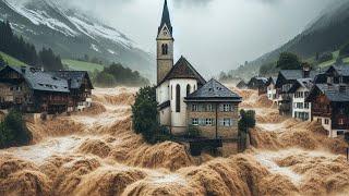 Zermatt Unwetter ! Switzerland hit by flash floods after heavy rain storm