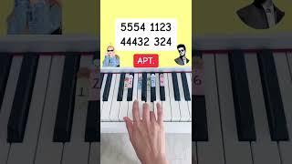 Learn APT. by ROSÉ & Bruno Mars in 14s! #easypianotutorial