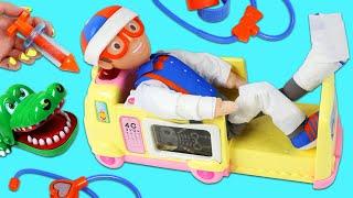 Blippi Rides Toy Ambulance for a Doctor Checkup!