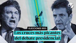 DEBATE PRESIDENCIAL | Los cruces más picantes entre Sergio Massa y Javier Milei