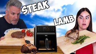 Brits Try cooking the PERFECT RIBEYE STEAK & Rack of Lamb - Can the Dreo Chefmaker make us chefs?!