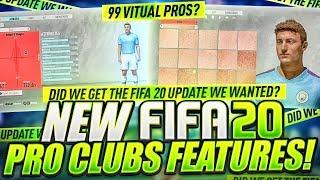 FIFA 20 PRO CLUBS GOT AN UPDATE..