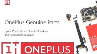 OnePlus Revealed Genuine Spare Parts Price for India