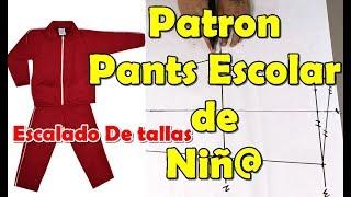 Curso patronaje  Pants Escolar Niñ@ Escolar  Y Escalado De Tallas #cursodepatronaje