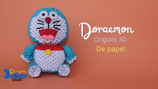 Cómo hacer a Doraemon  en Origami 3D - Paso a Paso - Bethoz Camacho