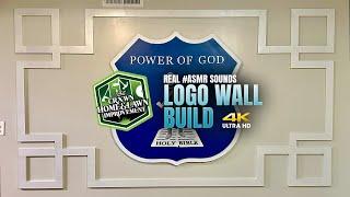 REAL #ASMR #asmrsounds LOGO WALL BUILD | CRXWN Home & Lawn Improvement