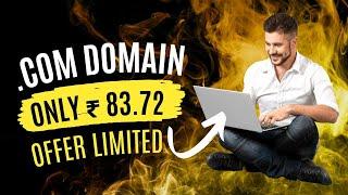  Get .com Domain at Rs. 83 | Limited Time Offer  .com Domain at Cheap Price 2024