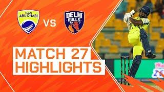 2023 Abu Dhabi T10, Match 27 Highlights: Team Abu Dhabi vs Delhi Bulls | Season 7