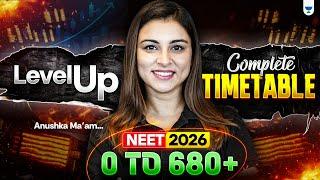 Score 680+ with this  Level UP Timetable for NEET 2026 | NTA Update | Anushka Choudhary