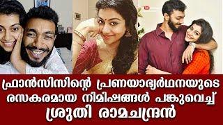 Shruthi Ramachandran shares about those amusing moments in Francis' romantic proposal | Tharapakittu