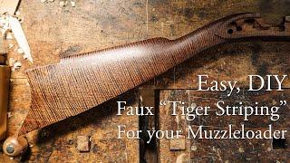 How to make Faux/fake "tiger stripe" Wood Grain  | Investarms Gemmer Hawken How to Build Part 22