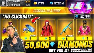 Buying 50,000 Diamonds & Dj Alok In Subscriber Id *No Clickbait*Biggest Giveaway- Garena Free Fire
