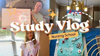 Realistic Nursing Study Vlog|How to be a mom in nursing school | Cramming for finals week|Graduation