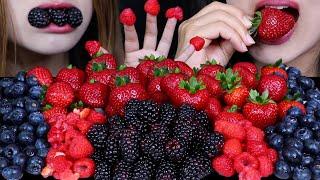 EATING ONLY BERRIES! BLACKBERRIES, RASPBERRIES, STRAWBERRIES, BLUEBERRIES