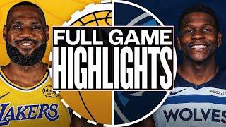 Minnesota Timberwolves Vs Los Angeles Lakers Full Game Highlights Mar 09, 2025 NBA Season 2024-25