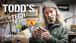 Todd's Tech Tip Quickies - NPT Fittings 101 - Motorcycle Fuel Valves, Hose Barb Fittings, and Plugs