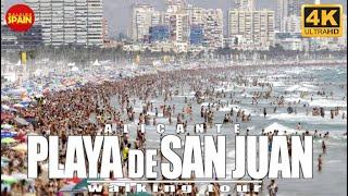 [4K] PLAYA DE SAN JUAN Walking Tour. Discover why this beach is so popular | ALICANTE | #spain