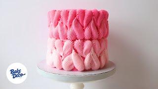 Valentine's Day Pink Ombre Heart Cake