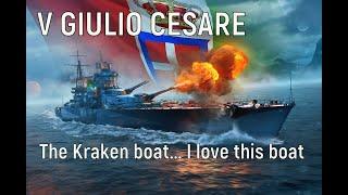 World of Warships - V Giulio Cesare Replay, the Kraken boat... I love this boat