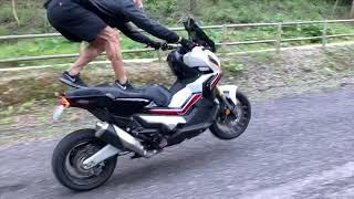 TEST NEW HONDA XADV 750 wheelie