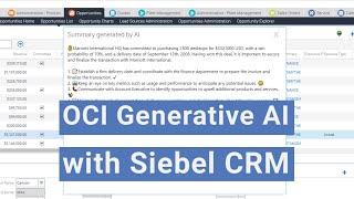 OCI Generative AI and Siebel CRM - Heavenly Bodies