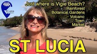 St Lucia - Port, Town, Market, Volcano, Botanical Gardens, Vigie Beach and the Rain Forest