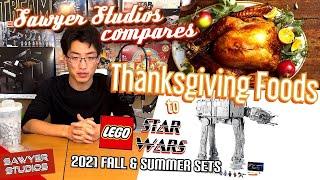 Sawyer Studios compares Thanksgiving FOODS to LEGO Star Wars 2021 sets