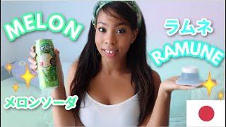 MELON SODA VS RAMUNE! ️/Japanese summer snacks/(ASMR vibes) 