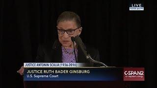 Justice Ruth Bader Ginsburg Eulogy at Justice Scalia Memorial Service (C-SPAN)