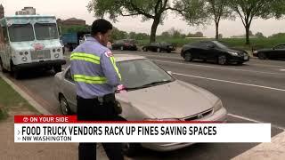 How DC food truck vendors use junk cars to hold illegal parking spots, avoid towing