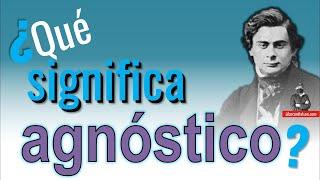 ¿Qué significa agnóstico?