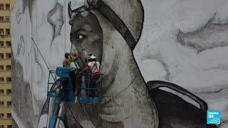 Ashes from Amazon transformed into city mural to raise climate awareness • FRANCE 24 English