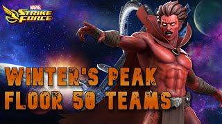 4 Teams for Winter's Peak Floor 50 | Marvel Strike Force