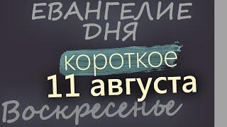 11 августа, Воскресенье. Евангелие дня 2024 короткое!