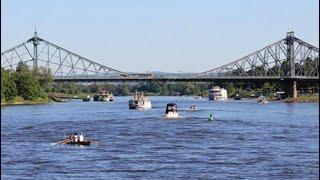 Visiting the „Blaues Wunder“ in Germany, Dresden