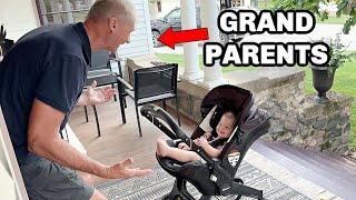 Leaving our baby alone on Her Grandparents Doorstep!