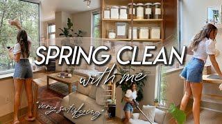 SPRING CLEAN WITH ME | deep cleaning and organizing our entire apartment 2022 *very satisfying*