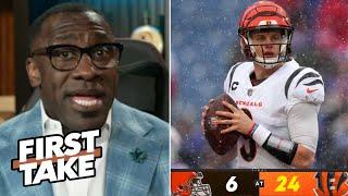 FIRST TAKE | Joe Burrow is an all-time great - Shannon on Bengals' playoff hopes after win vs Browns