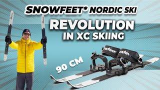 Snowfeet* Nordic Ski: Revolution in Cross Country Skiing | Compatible With Any Winter Shoe