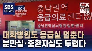 천안 순천향대 병원 내일 응급실 운영 중단…분만실·중환자실은 괜찮을까 / SBS / 편상욱의 뉴스브리핑