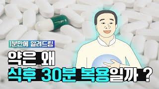 [1분 의학상식] 약 복용 시간, 식후 30분 꼭 지켜야 할까? #공복에약 #식후30분약복용