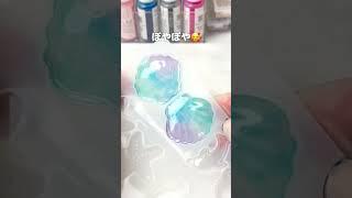 【レジン】レジンで貝殻作ってみた！How to make seashell resin with resin 作り方 #Shorts