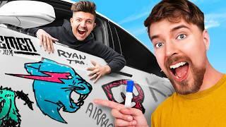 100 YouTubers Signed My Tesla!