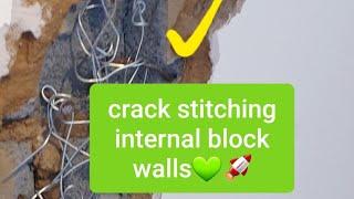 Crack stitching internal block walls