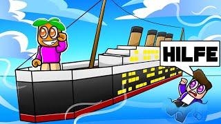 VITAMINE und CENTEX leben 24 STUNDEN auf der TITANIC! (Roblox)