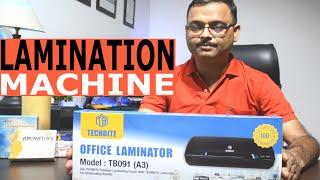 Techbite Lamination Machine TB091 (A3) Unboxing & Demo: Whatsapp Only : 9419118840